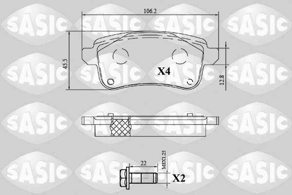 Brake Pad Set, disc brake (6214049)