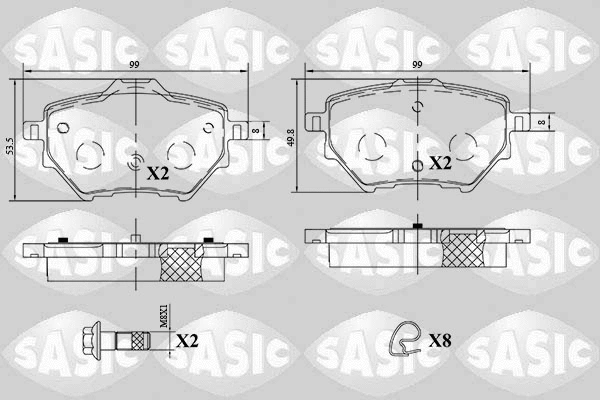 Brake Pad Set, disc brake (6210076)