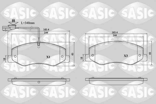 Brake Pad Set, disc brake (6214042)