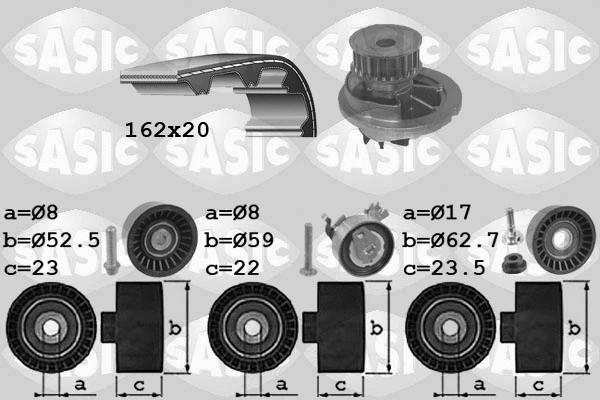Water Pump & Timing Belt Kit (3906092)