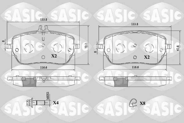 Brake Pad Set, disc brake (6216208)