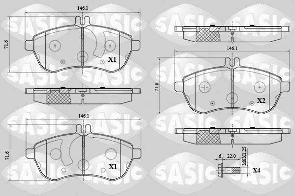 Brake Pad Set, disc brake (6216070)