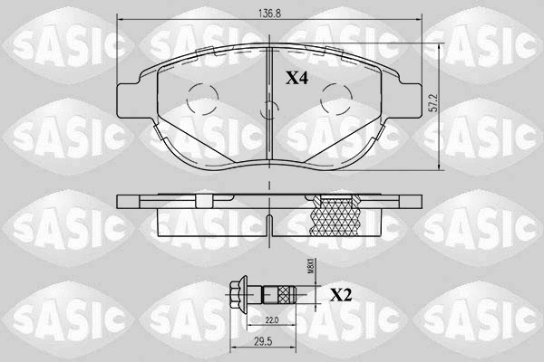 Brake Pad Set, disc brake (6210008)