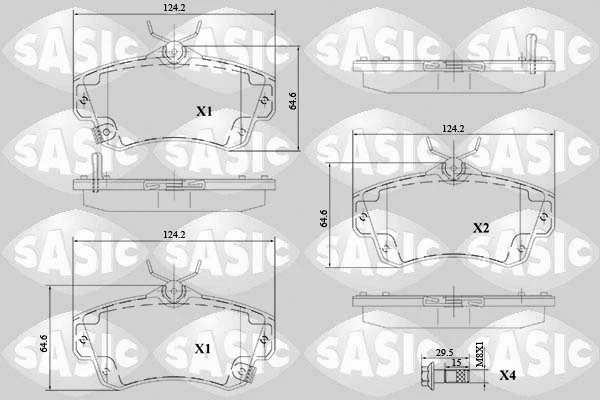 Brake Pad Set, disc brake (6216115)
