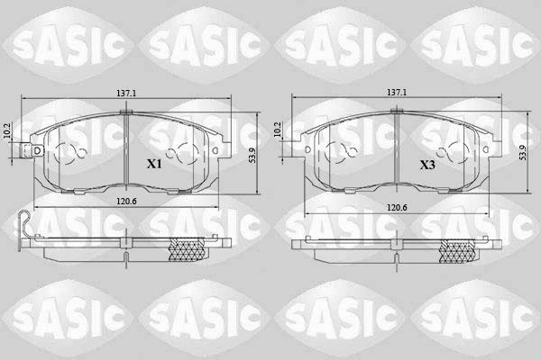 Brake Pad Set, disc brake (6216167)
