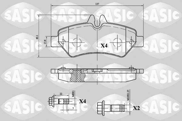 Brake Pad Set, disc brake (6216060)