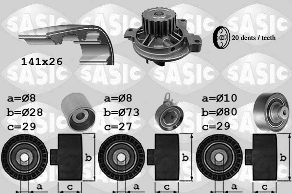 Water Pump & Timing Belt Kit (3906059)