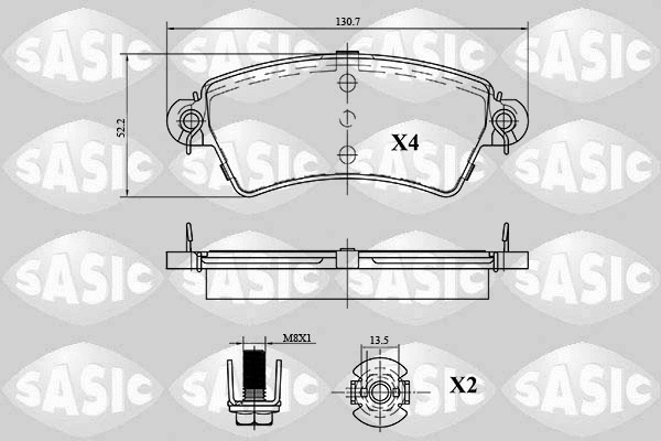 Brake Pad Set, disc brake (6210045)