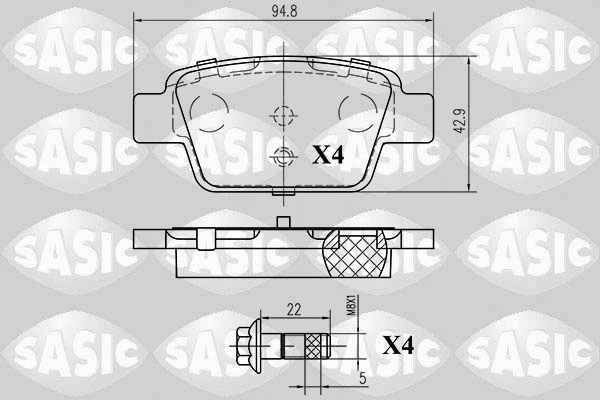 Brake Pad Set, disc brake (6216065)