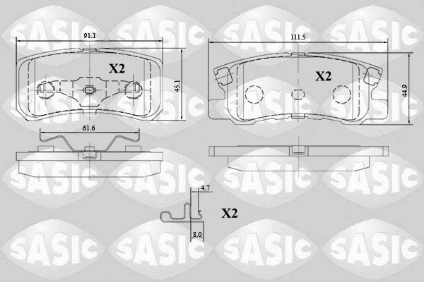 Brake Pad Set, disc brake (6210071)