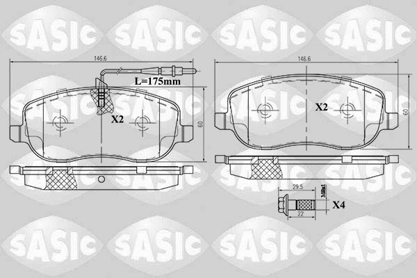 Brake Pad Set, disc brake (6210029)