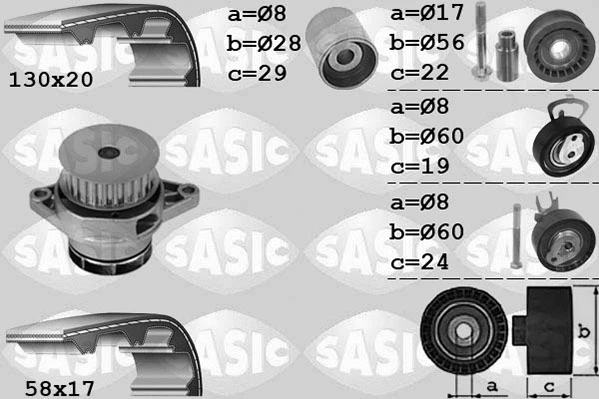 Water Pump & Timing Belt Kit (3906085)