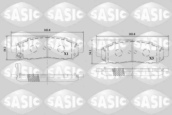Brake Pad Set, disc brake (6216118)