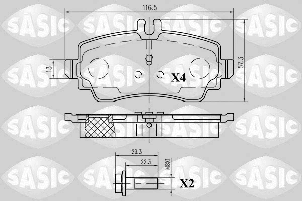 Brake Pad Set, disc brake (6216044)