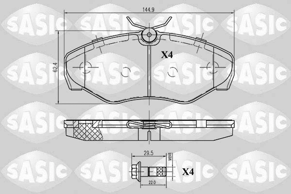 Brake Pad Set, disc brake (6214007)