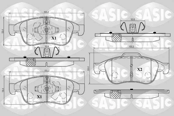 Brake Pad Set, disc brake (6214017)