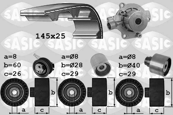 Water Pump & Timing Belt Kit (3906111)