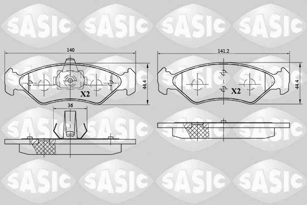 Brake Pad Set, disc brake (6216049)