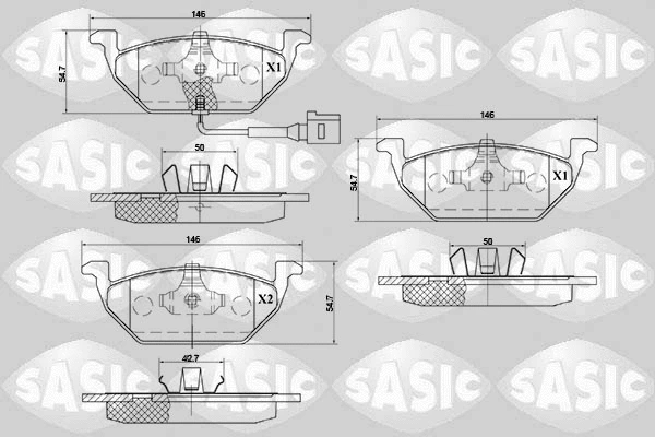 Brake Pad Set, disc brake (6216002)