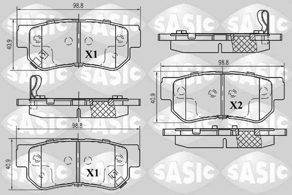 Brake Pad Set, disc brake (6216050)