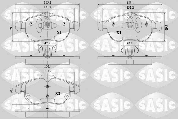 Brake Pad Set, disc brake (6216095)