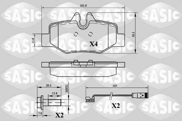Brake Pad Set, disc brake (6216033)