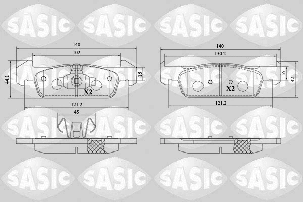 Brake Pad Set, disc brake (6214050)