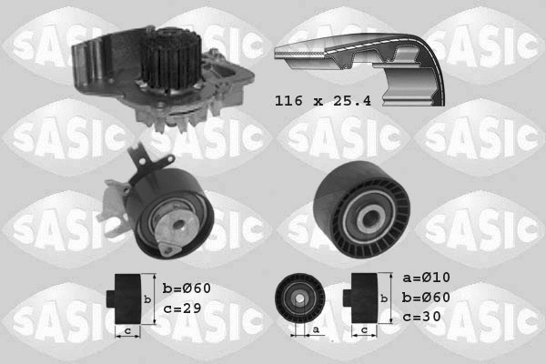 Water Pump & Timing Belt Kit (3900007)