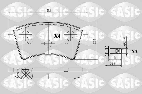 Brake Pad Set, disc brake (6214016)
