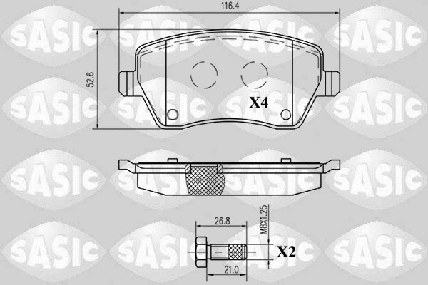 Brake Pad Set, disc brake (6214051)