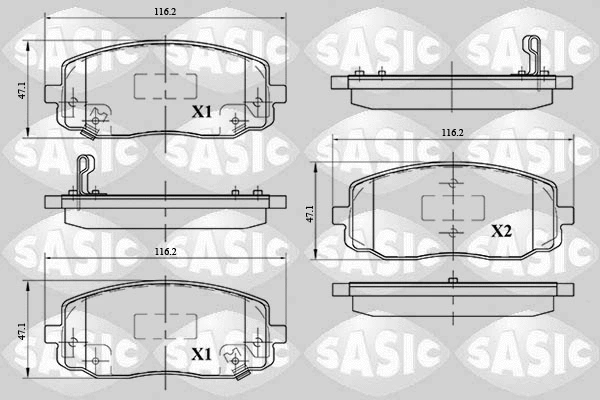 Brake Pad Set, disc brake (6216094)