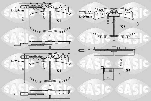 Brake Pad Set, disc brake (6210042)