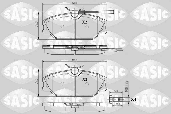 Brake Pad Set, disc brake (6214002)