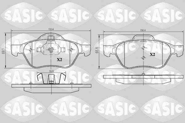 Brake Pad Set, disc brake (6214018)