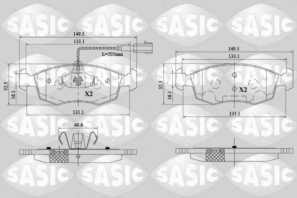 Brake Pad Set, disc brake (6216171)