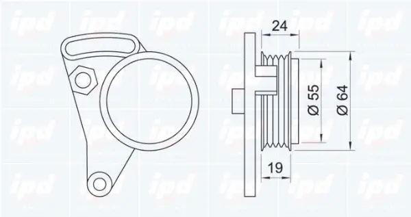Tensioner Pulley, V-ribbed belt