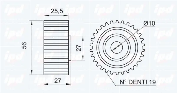 Deflection/Guide Pulley, timing belt