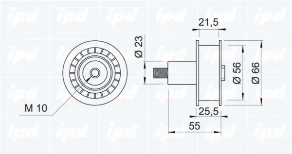 Deflection/Guide Pulley, timing belt