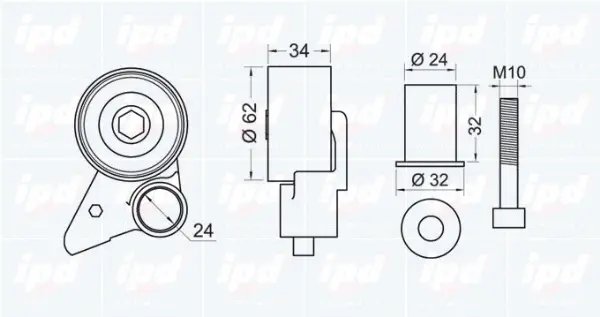 Tensioner Pulley, timing belt
