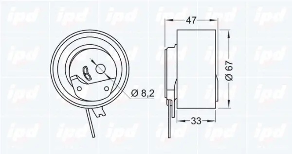 Tensioner Pulley, timing belt (15-3237)