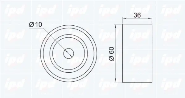 Deflection/Guide Pulley, timing belt