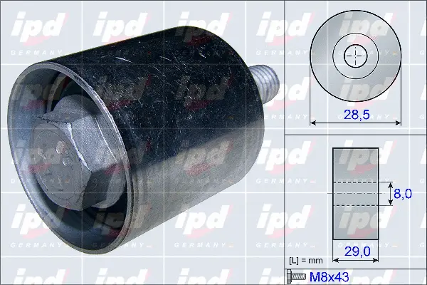 Deflection/Guide Pulley, timing belt (15-3897)