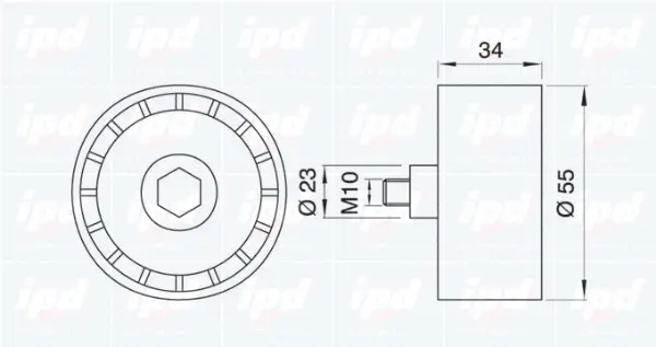 Deflection/Guide Pulley, timing belt
