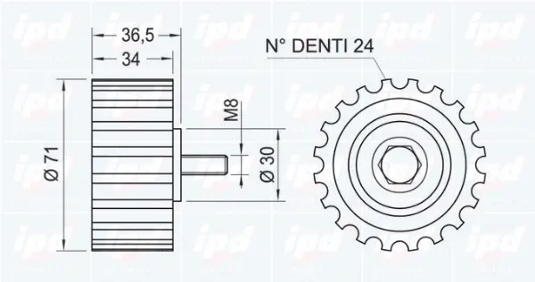 Deflection/Guide Pulley, timing belt
