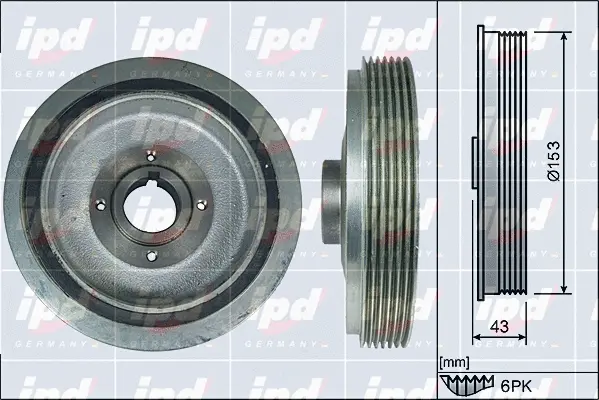 Belt Pulley, crankshaft (15-7014)