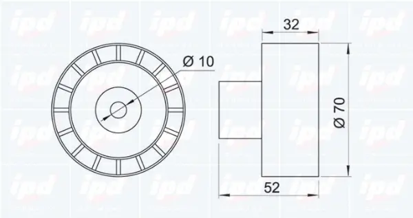 Deflection/Guide Pulley, timing belt
