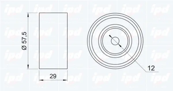 Deflection/Guide Pulley, timing belt