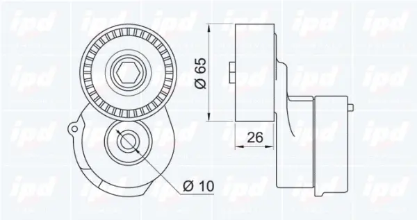 Belt Tensioner, V-ribbed belt (15-3159)