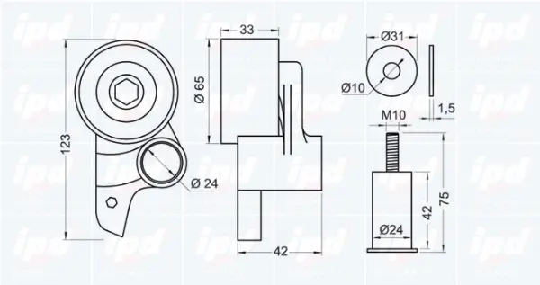 Tensioner Pulley, timing belt