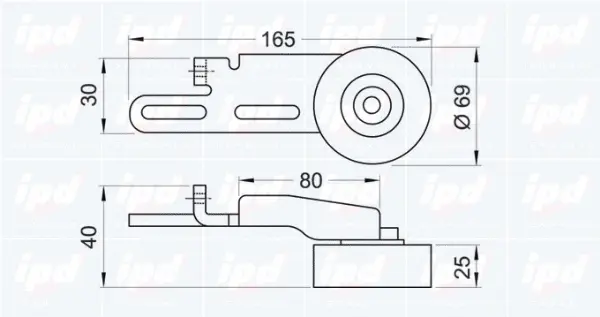 Tensioner Pulley, V-ribbed belt